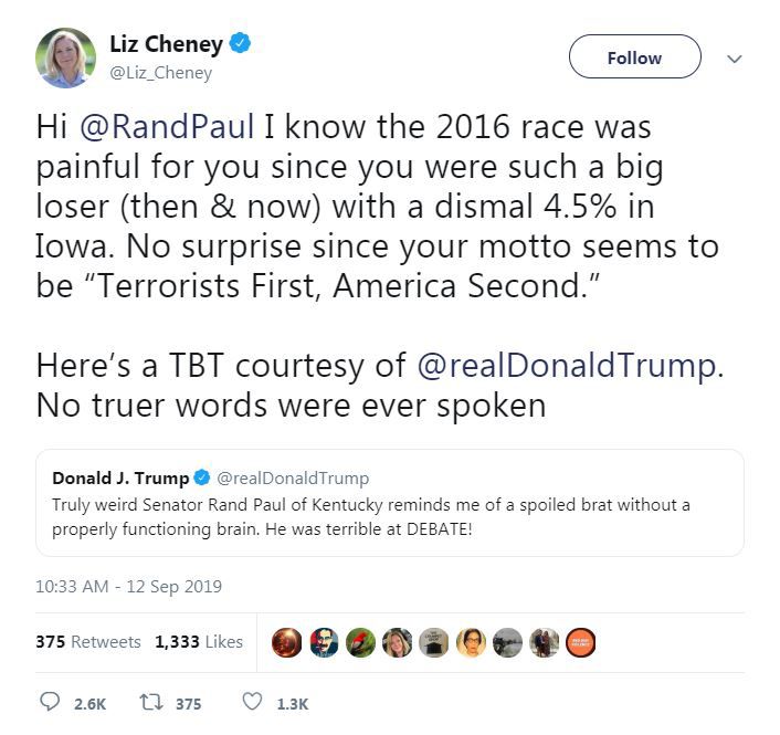 Liz Cheney tweet